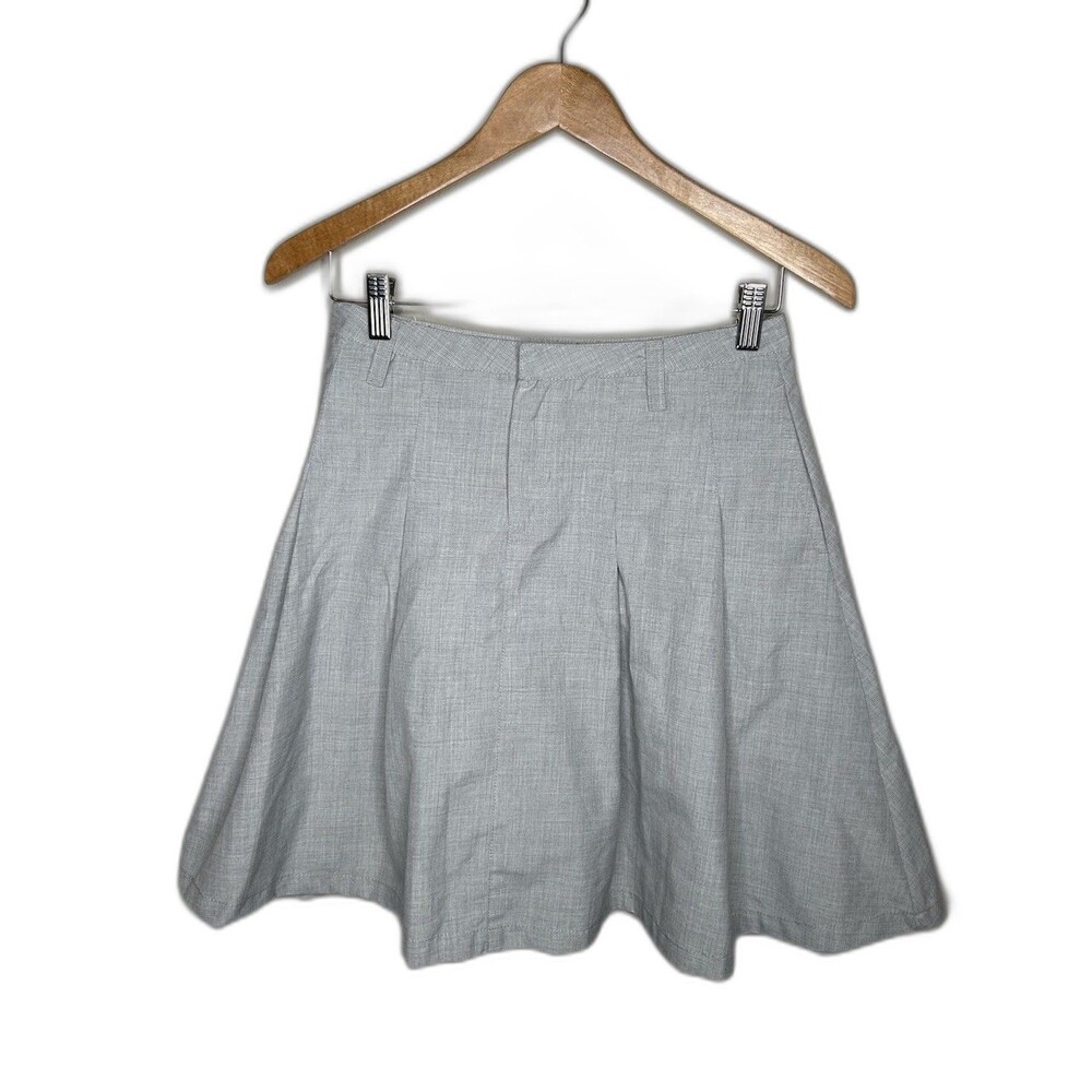 We The Free Suiting Pleated A Line Mini Skirt Light Gray -Size 2